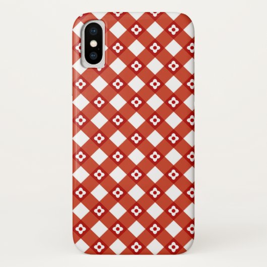 Retro van de Zomer Red Checks Plaid Phone Hoesje (Achterkant)