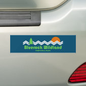 Retro van het provinciepark Bluerock Wildland Bumpersticker (Op auto)