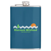 Retro van het provinciepark Bluerock Wildland Heupfles (Voorkant)