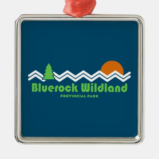 Retro van het provinciepark Bluerock Wildland Metalen Ornament (Voorkant)