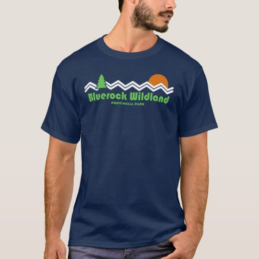 Retro van het provinciepark Bluerock Wildland T-shirt (Voorkant)