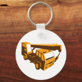 retro van kraankraan sleutelhanger (Voorkant)