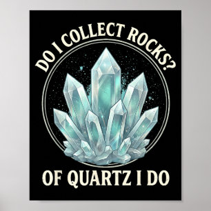 Retro van kwarts voor steenverzamelaar geode jager poster