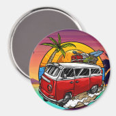 Retro Van Magnet (Voorkant / Achterkant)