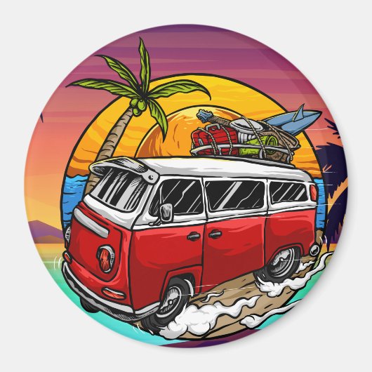 Retro Van Magnet (Voorkant)