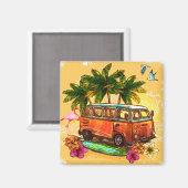 Retro Van Magnet (Voorkant / Achterkant)