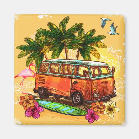 Retro Van Magnet (Voorkant)