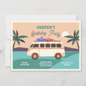 Retro van verjaardag kaart (Voorkant)