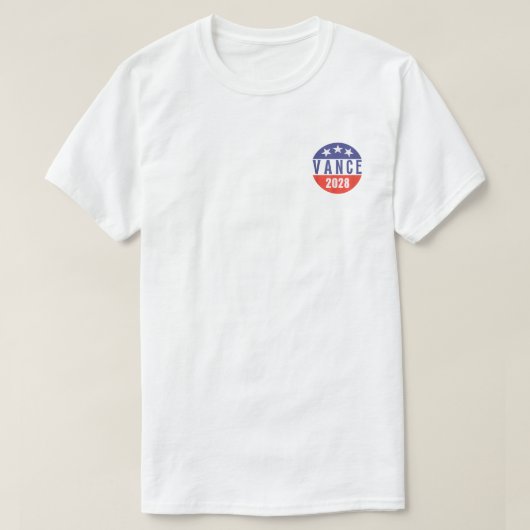  Retro Vance 2028 voor President T-shirt (Design voorkant)