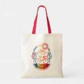 Retro Vancouver Bike Trail. Tote Bag (Achterkant)
