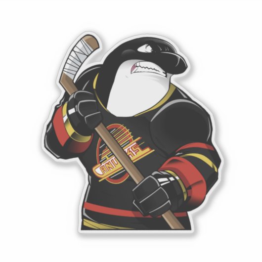 Retro Vancouver Canucks Jersey NHL Sticker (Voorkant)