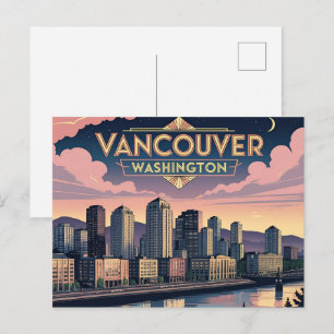 Retro Vancouver Washington State Briefkaart