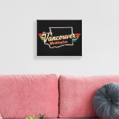 Retro Vancouver Washington State Canvas Afdruk (Insitu (Woonkamer))