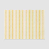 Retro Vanilla Gele Hart Strepen Bakkerij Tissuepapier (Voorkant)