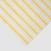 Retro Vanilla Gele Hart Strepen Bakkerij Tissuepapier (Detail)