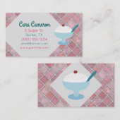 Retro Vanilla Ice Cream - aangepaste Visitekaartje (Voorkant / Achterkant)