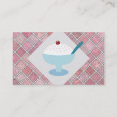 Retro Vanilla Ice Cream - aangepaste Visitekaartje (Achterkant)