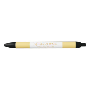 Retro Vanille Gele Hart Strepen Bakkerij Zwarte Inkt Pen