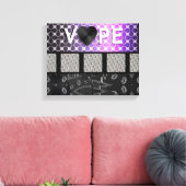 Retro Vape Lips Metaal Canvas Afdruk (Insitu (Woonkamer))