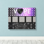 Retro Vape Lips Metaal Canvas Afdruk (Insitu (Houten vloer))