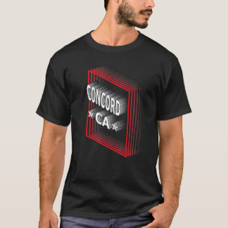 Retro Vaporwave Concord California CA T-shirt