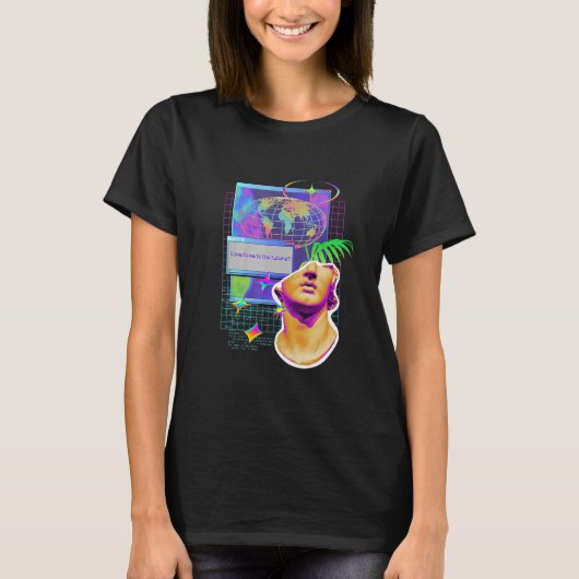 Retro Vaporwave Error Code Computer IT Nerd Geek G T-shirt (Voorkant)