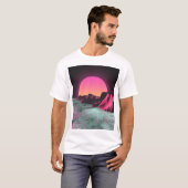 Retro Vaporwave Esthetisch T-shirt – Neon Dreams & (Voorkant volledig)