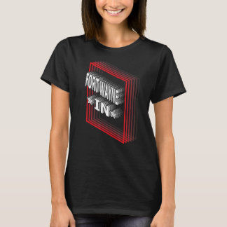Retro Vaporwave Fort Wayne Indiana IN T-shirt