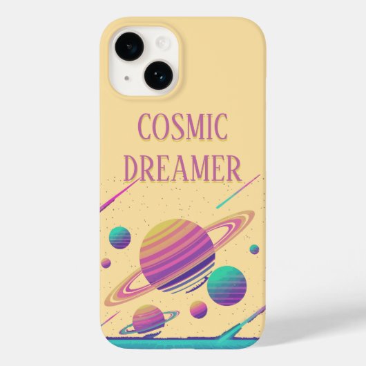 Retro Vaporwave Planeten Synthwave Case-Mate iPhone Case (Achterkant)