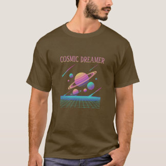 Retro Vaporwave Planets Synthwave T-shirt