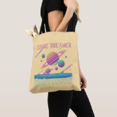 Retro Vaporwave Planets Synthwave Tote Bag (Dichtbij)