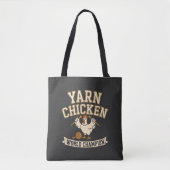 Retro Varsity Garent Kippen Kampioen Projecttas Tote Bag (Voorkant)