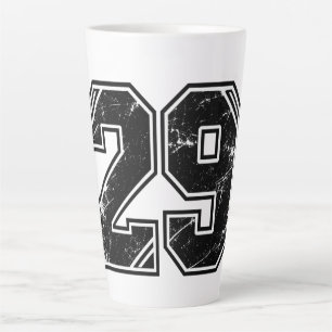 Retro Varsity Nummer 29 Sport Grafisch – Latte Mok