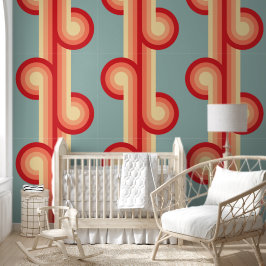 Retro vaste geometrische vormen patroon 3 behang