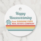 Retro Vastgoedbedrijf House Marketing Bedankjes Labels (Voorkant)