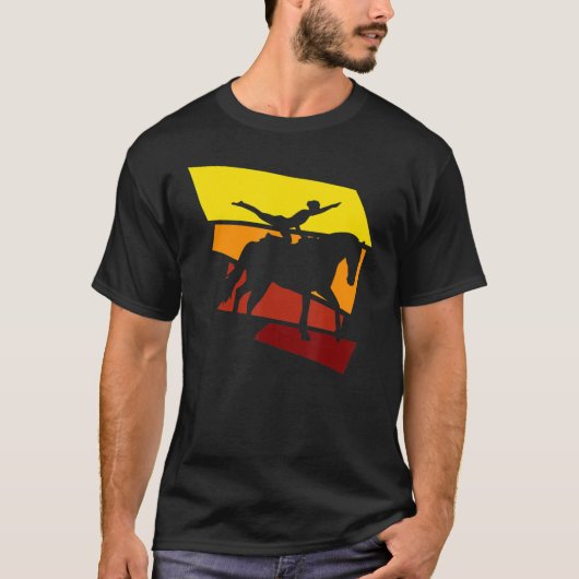 Retro-vaulting op het paard t-shirt (Voorkant)