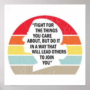 Retro vecht voor de dingen waar je om geeft poster