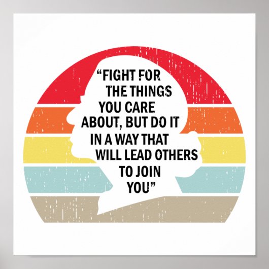 Retro vecht voor de dingen waar je om geeft poster (Voorkant)