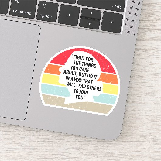 Retro vecht voor de dingen waar je om geeft sticker (Detail)