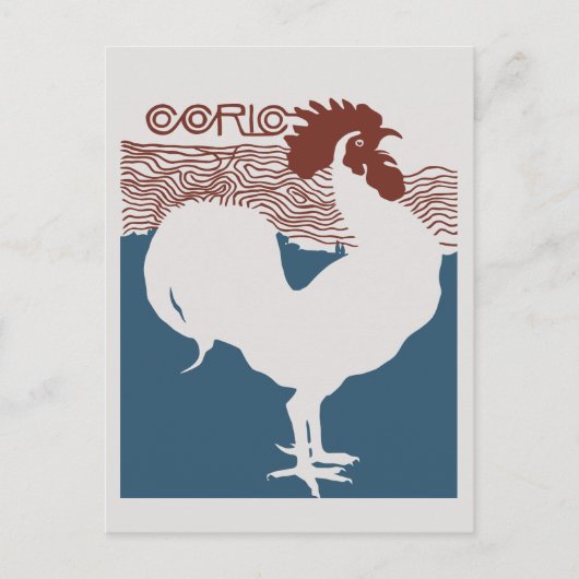 Retro vectorart nouveau French magazine cover Briefkaart (Voorkant)