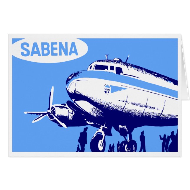 Retro vectorkunst van Sabena Airlines (Voorkant Horizontaal)