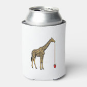 Retro Vectorontwerp van Giraffe Drankriet_1 Blikjeskoeler (Blikje Voorkant)