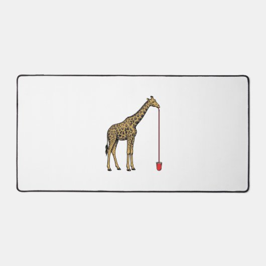 Retro Vectorontwerp van Giraffe Drankriet_1 Bureaumat (Voorkant)