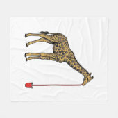 Retro Vectorontwerp van Giraffe Drankriet_1 Fleece Deken (Voorkant (Horizontaal))