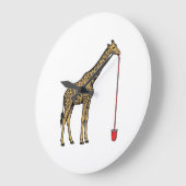 Retro Vectorontwerp van Giraffe Drankriet_1 Grote Klok (Hoek)