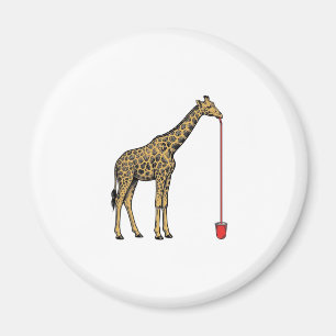 Retro Vectorontwerp van Giraffe Drankriet_1 Magneet
