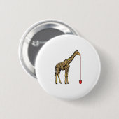 Retro Vectorontwerp van Giraffe Drankriet_1 Ronde Button 5,7 Cm (Voorkant /achterkant)