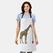 Retro Vectorontwerp van Giraffe Drankriet_1 Schort (Gedragen)