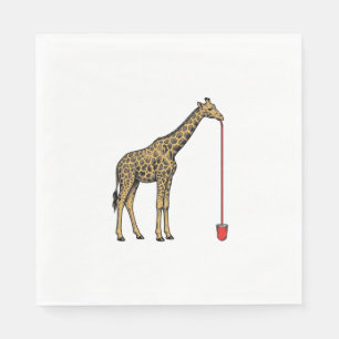 Retro Vectorontwerp van Giraffe Drankriet_1 Servet