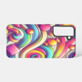Retro veelkleurige Cartoon snoep Samsung Galaxy Hoesje (Achterkant horizontaal)